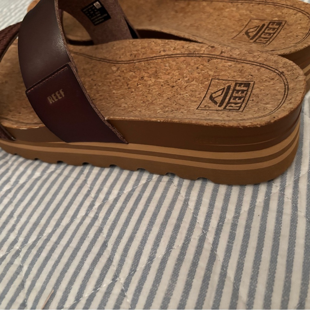 Reef Brown Platform Sandals